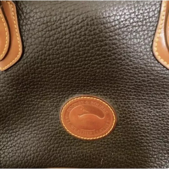 Dooney & Bourke Carpet Shoulder Bag Vintage Navy Blue & Tan Zippered - Picture 5 of 15